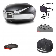 Rear trunk + mounting hardware + accessories  SH48 TITANIUM PREMIUM