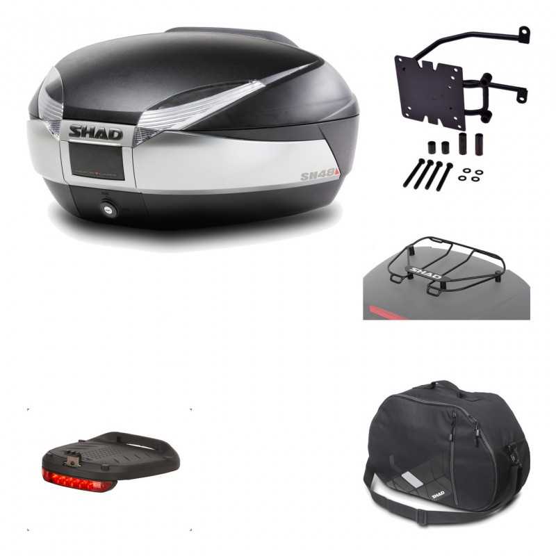 Rear trunk + mounting hardware + accessories  SH48 TITANIUM PREMIUM