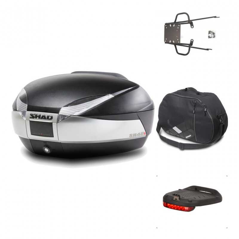 SHAD Baul trasero + herraje montaje accesorios SH48 TITANIUM PREMIUM KIT-185634