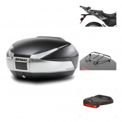 SHAD Baul trasero + herraje montaje accesorios SH48 TITANIUM PREMIUM KIT-186084