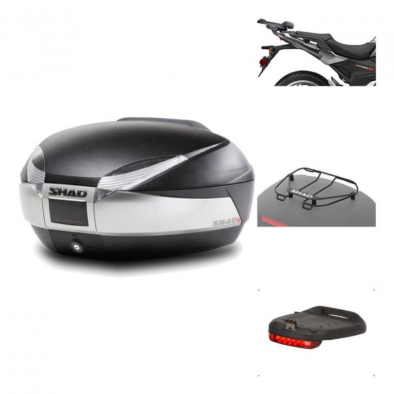 SHAD Baul trasero + herraje montaje accesorios SH48 TITANIUM PREMIUM KIT-186084