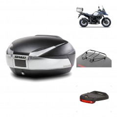SHAD Baul trasero + herraje montaje accesorios SH48 TITANIUM PREMIUM KIT-185684