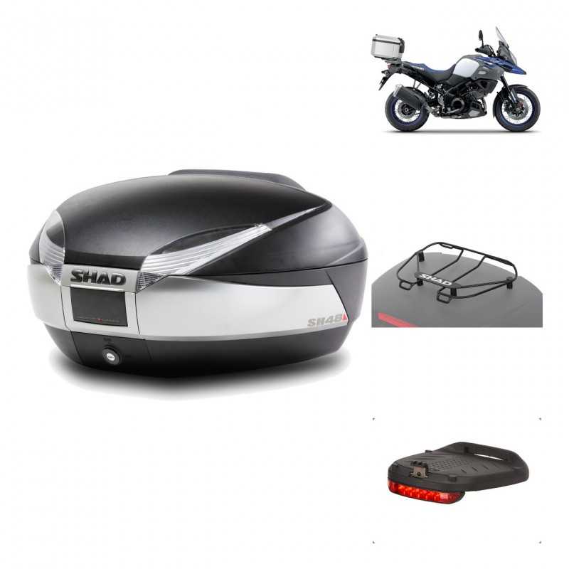 SHAD Baul trasero + herraje montaje accesorios SH48 TITANIUM PREMIUM KIT-185684