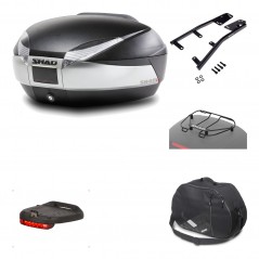SHAD Baul trasero + herraje montaje accesorios SH48 TITANIUM PREMIUM KIT-185934