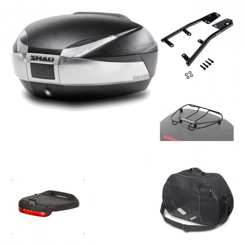 SHAD Baul trasero + herraje montaje accesorios SH48 TITANIUM PREMIUM KIT-185934