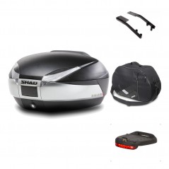 SHAD Baul trasero + herraje montaje accesorios SH48 TITANIUM PREMIUM KIT-185834
