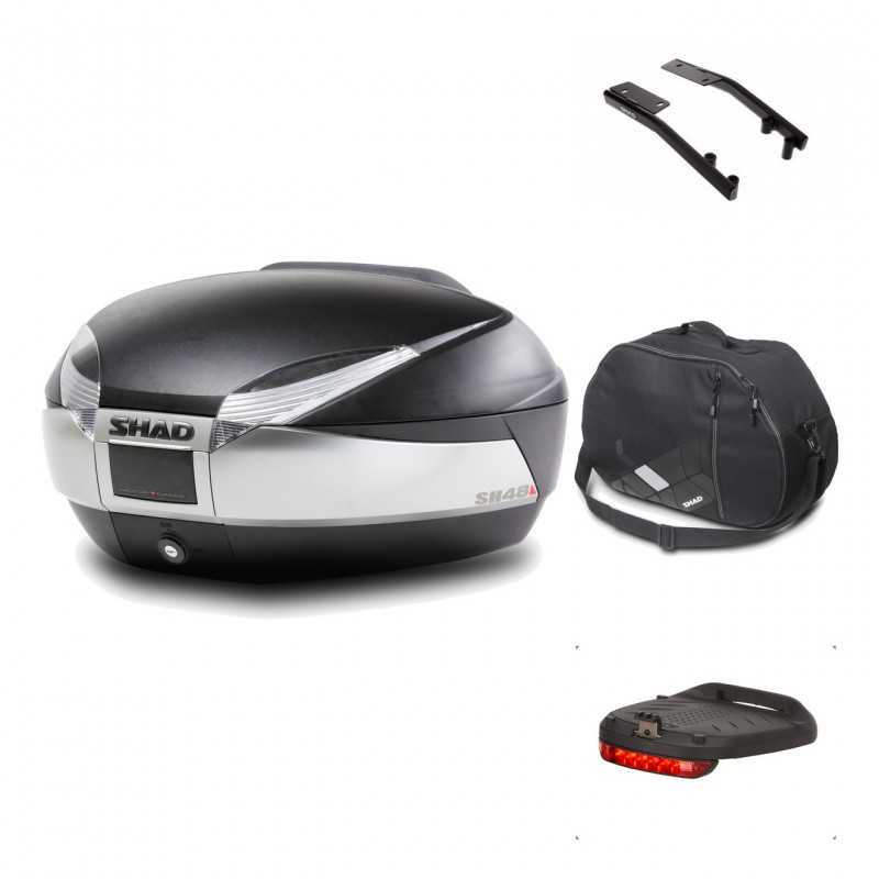 SHAD Baul trasero + herraje montaje accesorios SH48 TITANIUM PREMIUM KIT-185834
