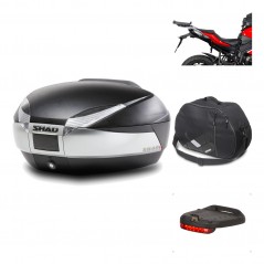 SHAD Baul trasero + herraje montaje accesorios SH48 TITANIUM PREMIUM KIT-185986