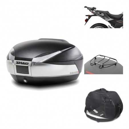 SHAD Baul trasero + herraje montaje accesorios SH48 TITANIUM PREMIUM KIT-186085