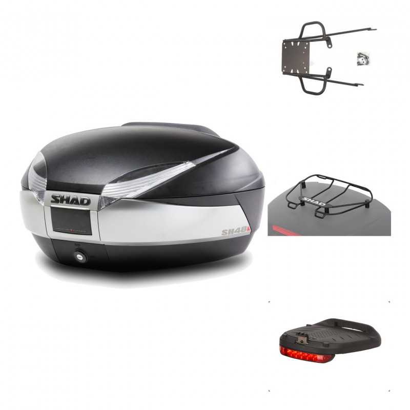 SHAD Baul trasero + herraje montaje accesorios SH48 TITANIUM PREMIUM KIT-185636