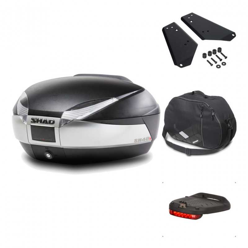 Rear trunk + mounting hardware + accessories  SH48 TITANIUM PREMIUM