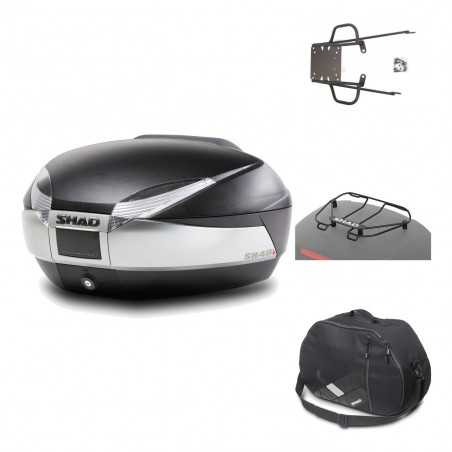 SHAD Baul trasero + herraje montaje accesorios SH48 TITANIUM PREMIUM KIT-185637