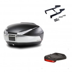 SHAD Baul trasero + herraje montaje luz de freno SH48 TITANIUM PREMIUM KIT-185936