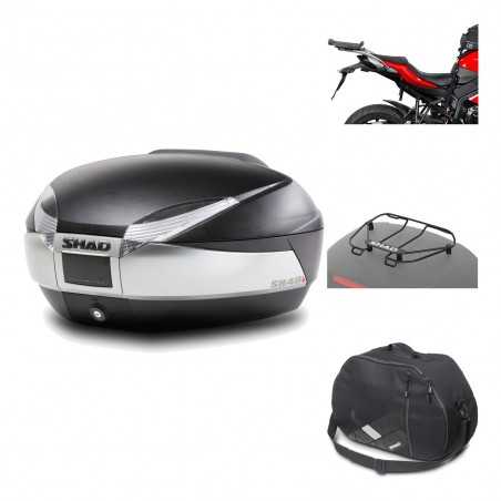 SHAD Baul trasero + herraje montaje accesorios SH48 TITANIUM PREMIUM KIT-185989