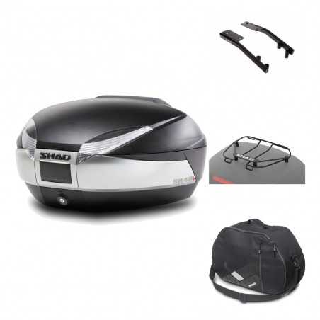 SHAD Baul trasero + herraje montaje accesorios SH48 TITANIUM PREMIUM KIT-185837