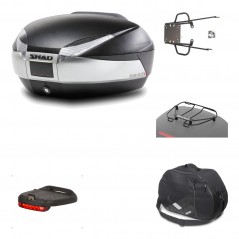 SHAD Baul trasero + herraje montaje accesorios SH48 TITANIUM PREMIUM KIT-185638