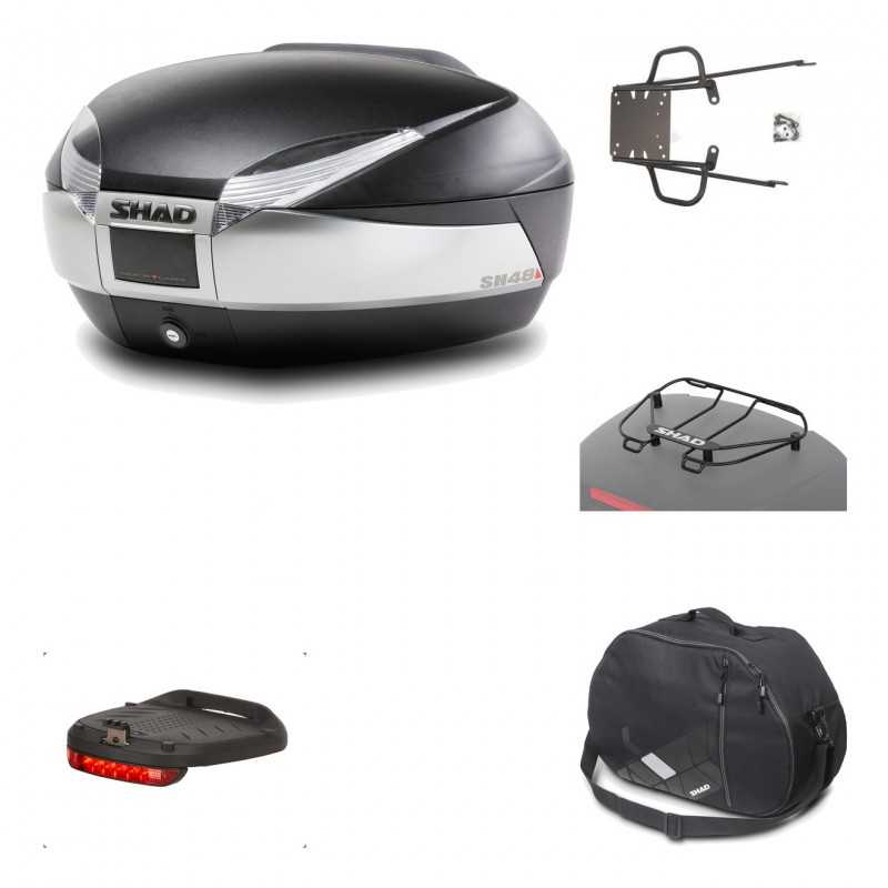 Rear trunk + mounting hardware + accessories  SH48 TITANIUM PREMIUM