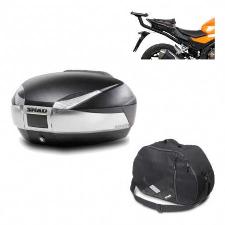 Back trunk + big top fitting + internal bag SH48 TITANIUM PREMIUM