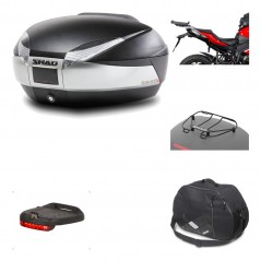 SHAD Baul trasero + herraje montaje accesorios SH48 TITANIUM PREMIUM KIT-185990