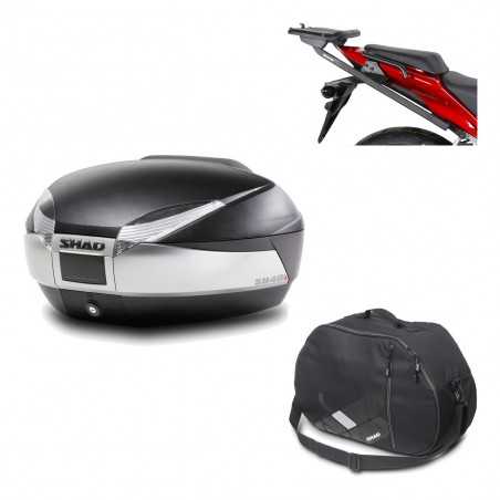 Back trunk + big top fitting + internal bag SH48 TITANIUM PREMIUM