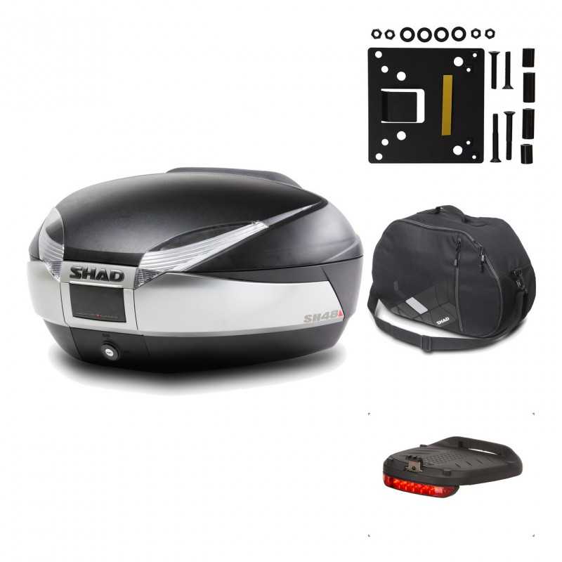SHAD Baul trasero + herraje montaje accesorios SH48 TITANIUM PREMIUM KIT-186042