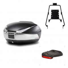SHAD Baul trasero + herraje montaje luz de freno SH48 TITANIUM PREMIUM KIT-185840