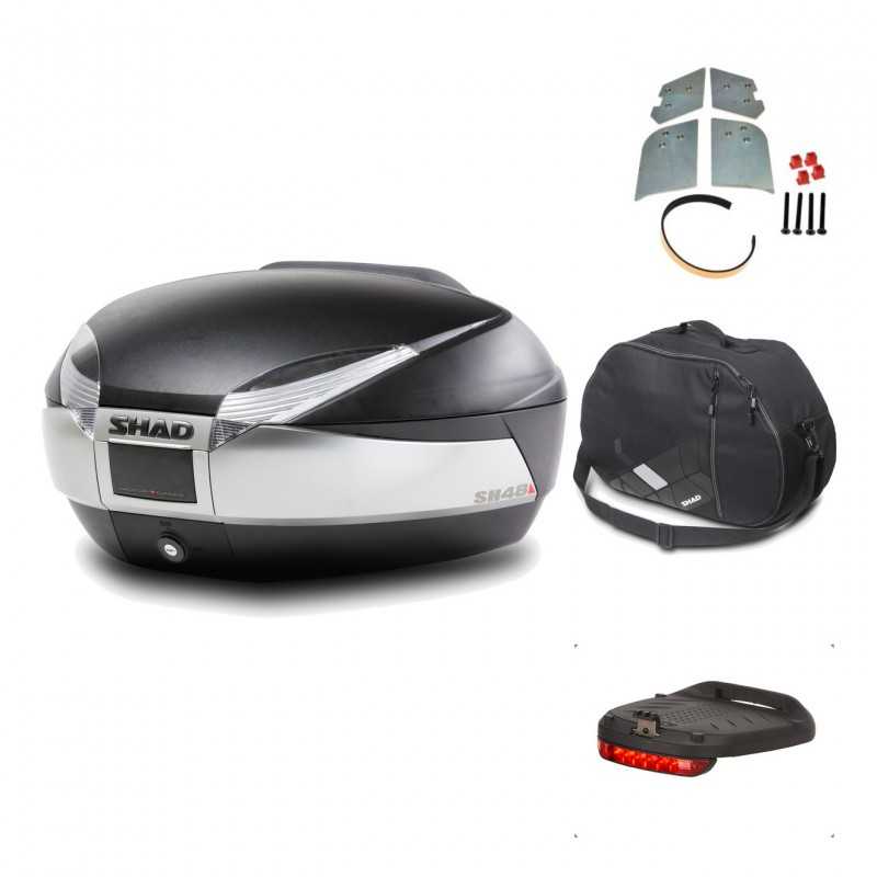 SHAD Baul trasero + herraje montaje accesorios SH48 TITANIUM PREMIUM KIT-185794