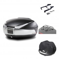 SHAD Baul trasero + herraje montaje accesorios SH48 TITANIUM PREMIUM KIT-185941