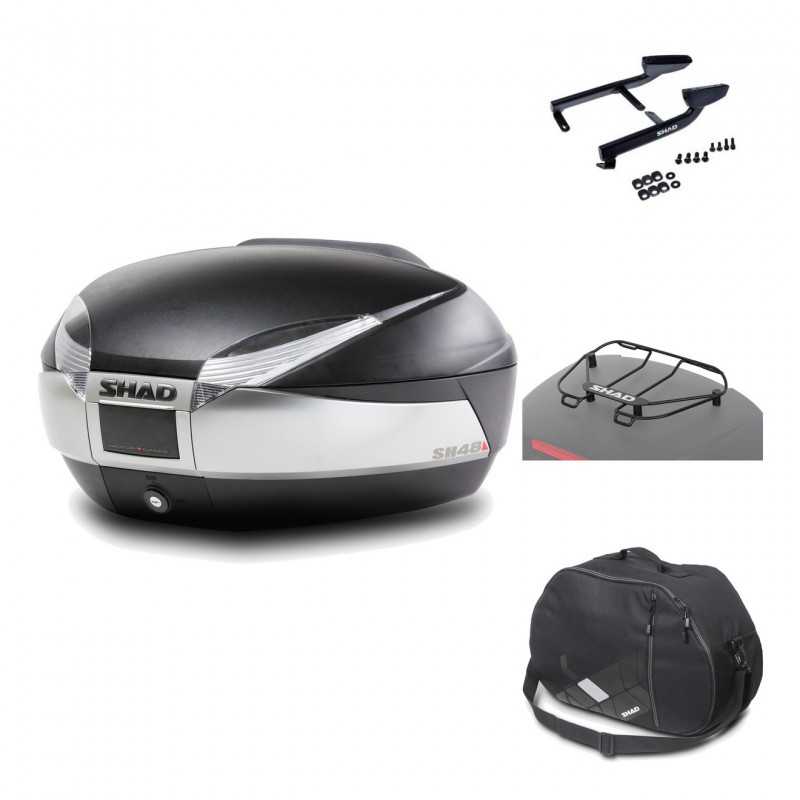 SHAD Baul trasero + herraje montaje accesorios SH48 TITANIUM PREMIUM KIT-185941