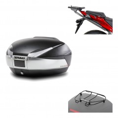 SHAD Baul trasero + herraje montaje parrilla portabultos superior SH48 TITANIUM PREMIUM KIT-185995