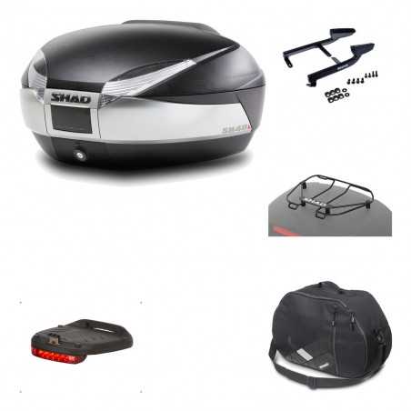 SHAD Baul trasero + herraje montaje accesorios SH48 TITANIUM PREMIUM KIT-185942