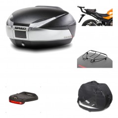 Rear trunk + mounting hardware + accessories  SH48 TITANIUM PREMIUM