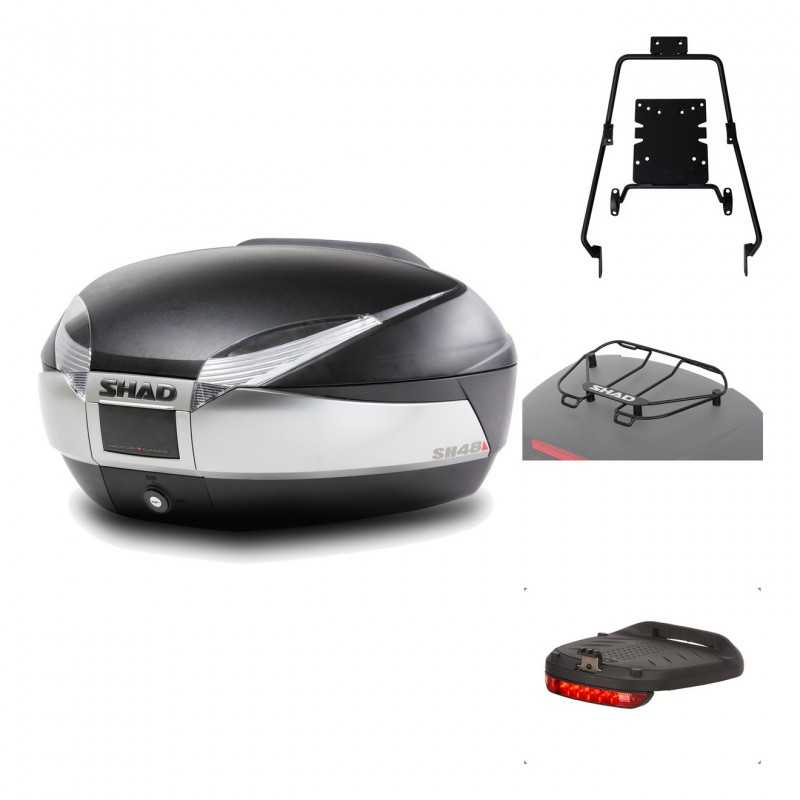 SHAD Baul trasero + herraje montaje accesorios SH48 TITANIUM PREMIUM KIT-185844