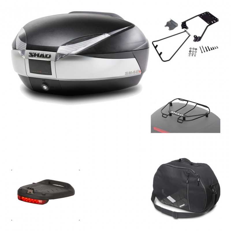 Rear trunk + mounting hardware + accessories  SH48 TITANIUM PREMIUM