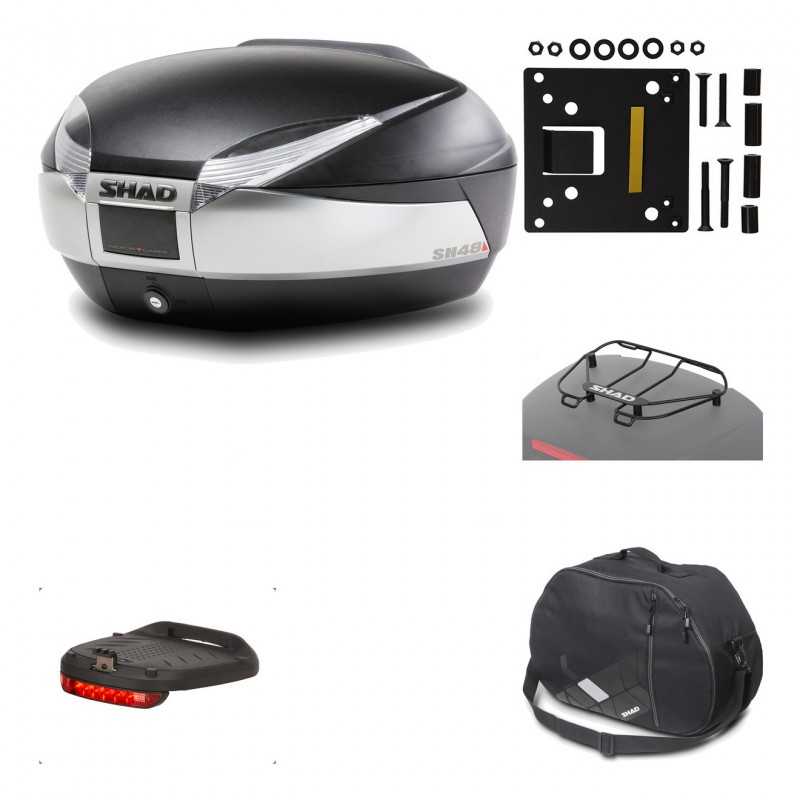 Rear trunk + mounting hardware + accessories  SH48 TITANIUM PREMIUM
