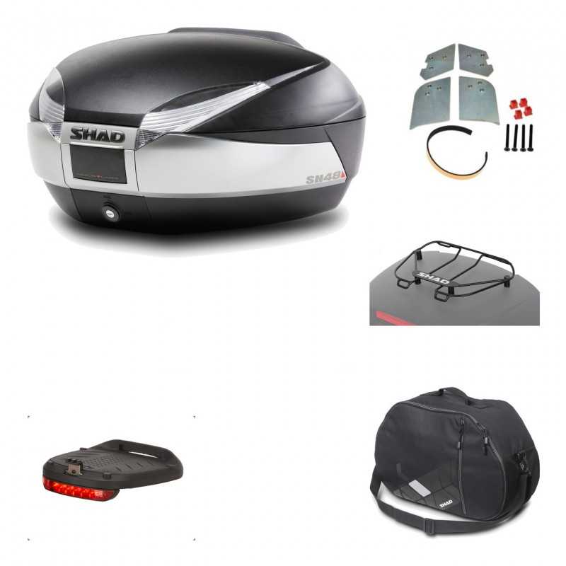 SHAD Baul trasero + herraje montaje accesorios SH48 TITANIUM PREMIUM KIT-185798