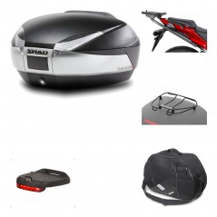 SHAD Baul trasero + herraje montaje accesorios SH48 TITANIUM PREMIUM KIT-185998