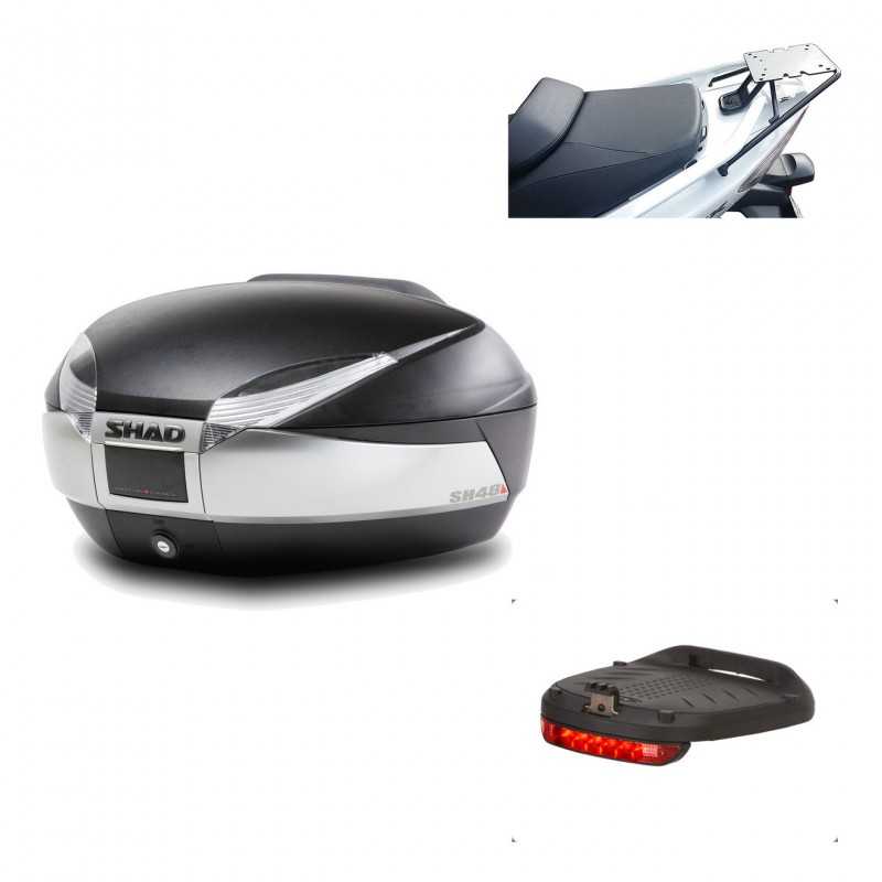 SHAD Baul trasero + herraje montaje luz de freno SH48 TITANIUM PREMIUM KIT-185896