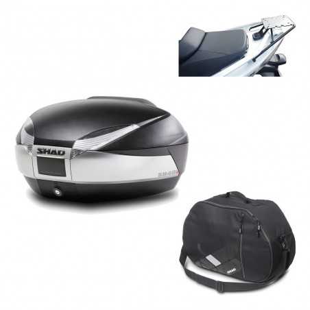 SHAD Baul trasero + herraje montaje bolsa interna SH48 TITANIUM PREMIUM KIT-185897