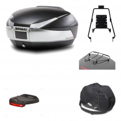 Rear trunk + mounting hardware + accessories  SH48 TITANIUM PREMIUM