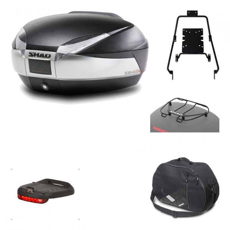 Rear trunk + mounting hardware + accessories  SH48 TITANIUM PREMIUM