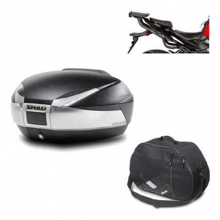 Back trunk + big top fitting + internal bag SH48 TITANIUM PREMIUM