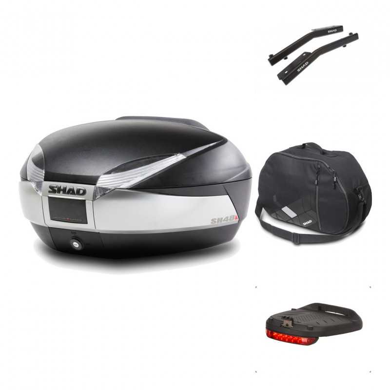 SHAD Baul trasero + herraje montaje accesorios SH48 TITANIUM PREMIUM KIT-185802