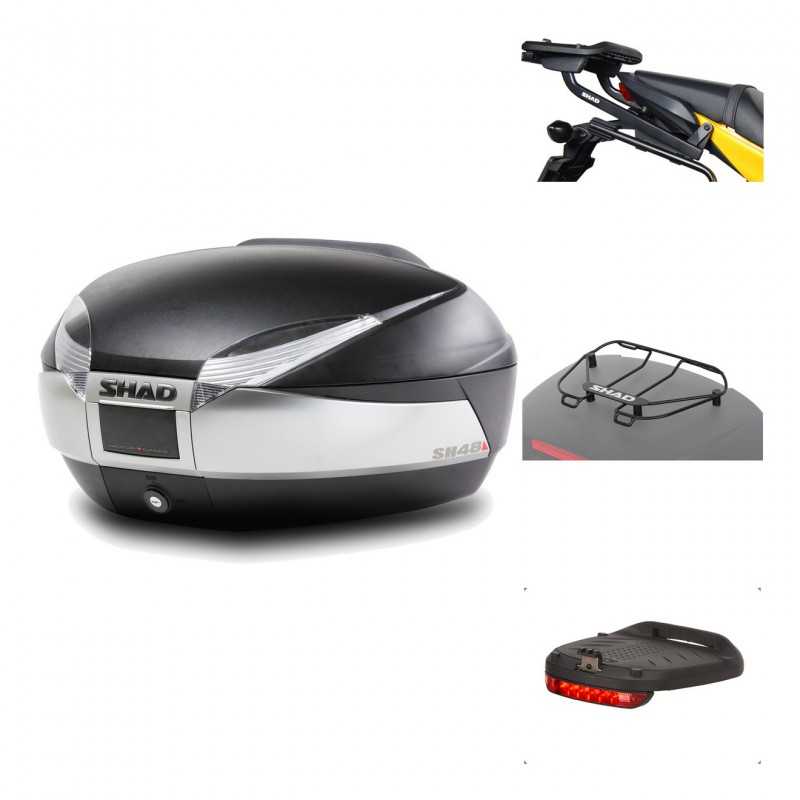 SHAD Baul trasero + herraje montaje accesorios SH48 TITANIUM PREMIUM KIT-186004