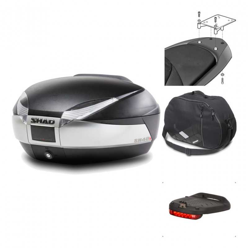 Rear trunk + mounting hardware + accessories  SH48 TITANIUM PREMIUM