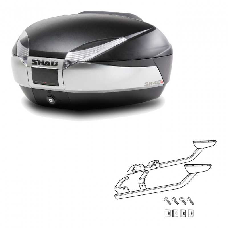 SHAD Baul trasero + herraje montaje SH48 TITANIUM PREMIUM KIT-186103