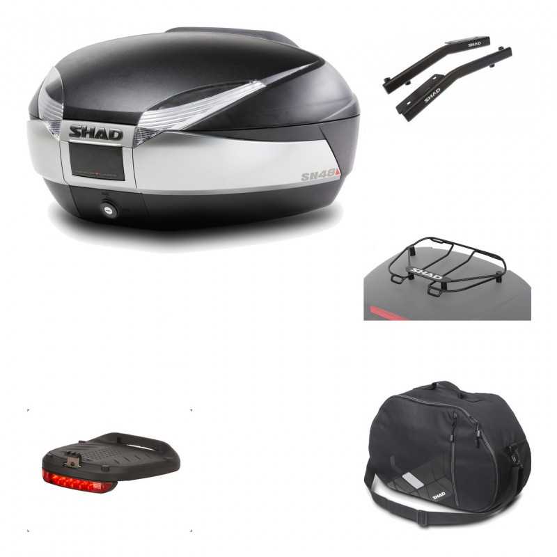 Rear trunk + mounting hardware + accessories  SH48 TITANIUM PREMIUM