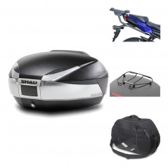 SHAD Baul trasero + herraje montaje accesorios SH48 TITANIUM PREMIUM KIT-186053