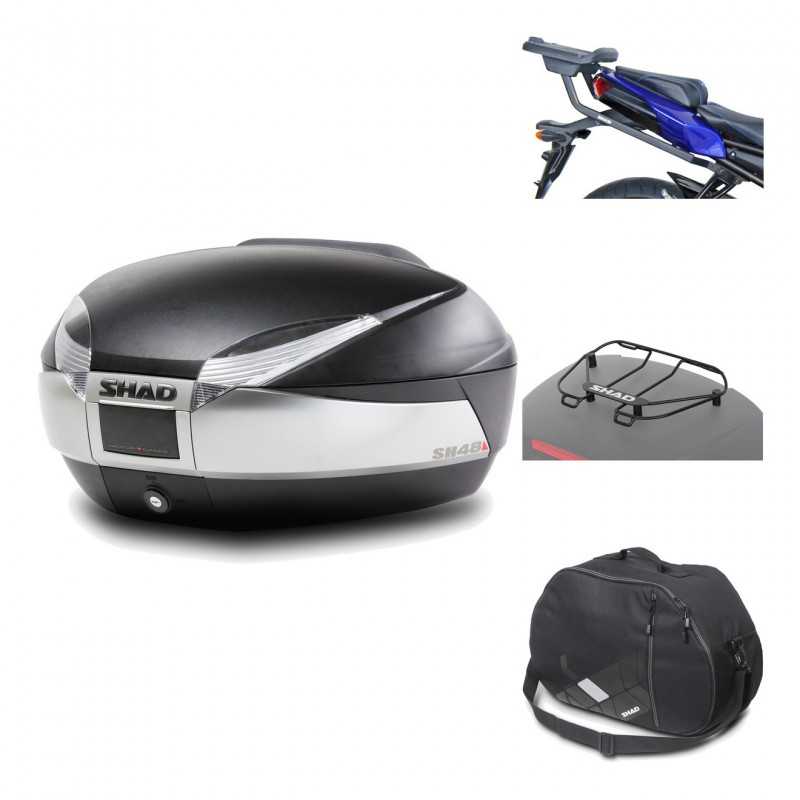 SHAD Baul trasero + herraje montaje accesorios SH48 TITANIUM PREMIUM KIT-186053