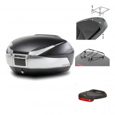 SHAD Baul trasero + herraje montaje accesorios SH48 TITANIUM PREMIUM KIT-185852